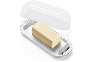 Airtight Butter Dish Container for Refrigerator, Microwave/Dishwasher Safe Butter Keeper with Lid...