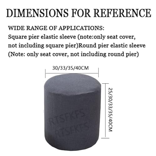 Yhww Ottoman Covers Slipcover Round/Square Ottoman Slipcover Storage Stool Furniture Protector Cover Small Medium Extra Large Modern Stretch Footrest Stool Cover Red/Grey/Brown #TOP1