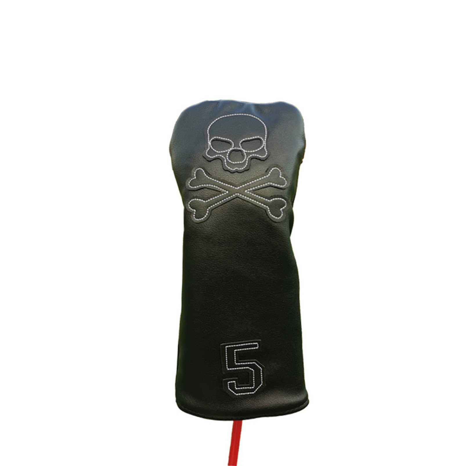 Aislor Premium Golf Club Head Cover Skull Pattern Fits All 1 3 5 UT Hybrid Golf Equipment Black 5 One Size