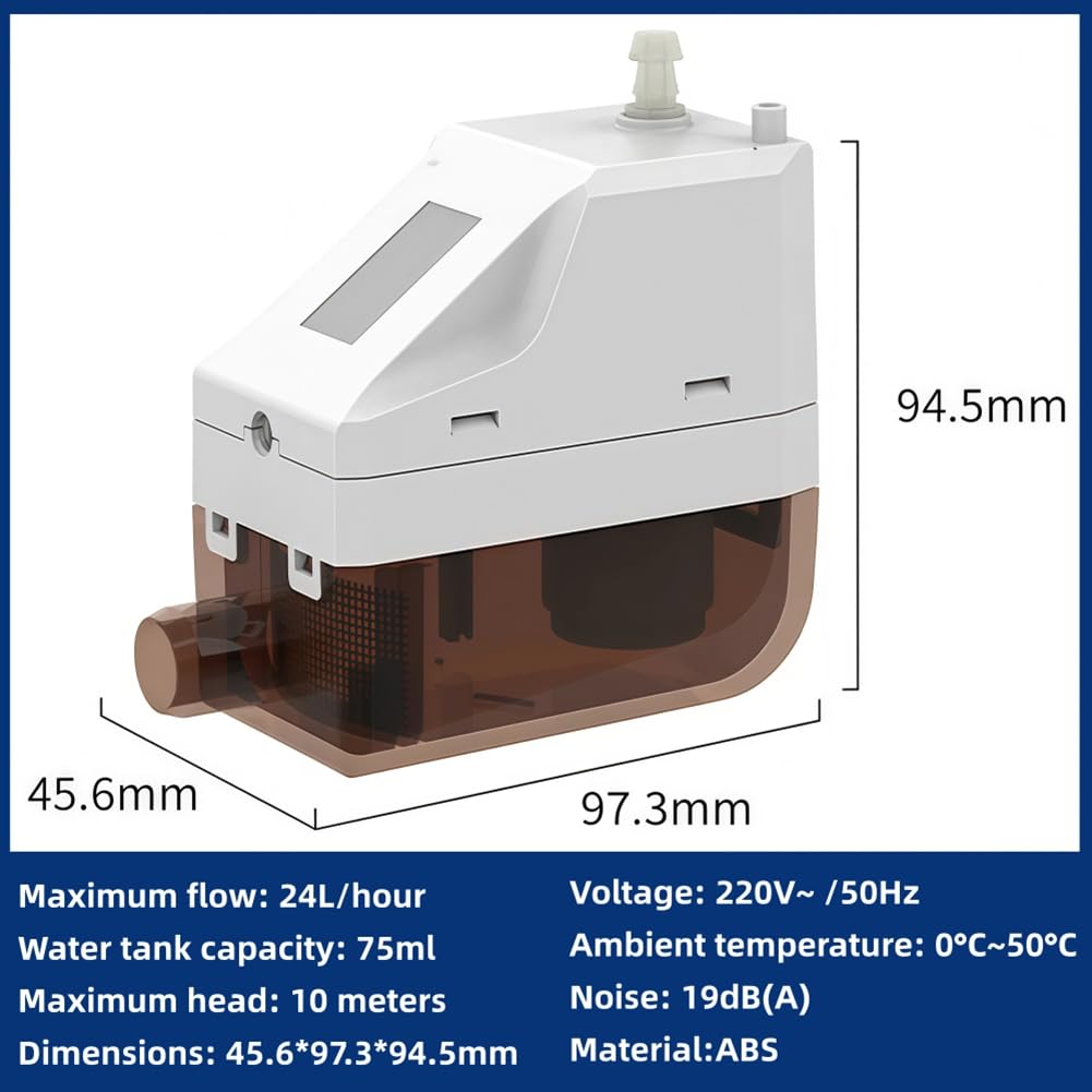 Pompa di Condensato Automatica Ultra-Silenziosa 220V 24L/H HS-24C Pompe di Sollevamento Condensato 1-3P per Drenaggio Condizionatore d'Aria On-Hook