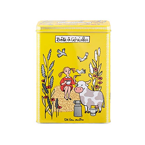 Derrière La Porte DLP - Caja para cereales, color amarillo de Buen Main, almacenamiento de cocina, conservación