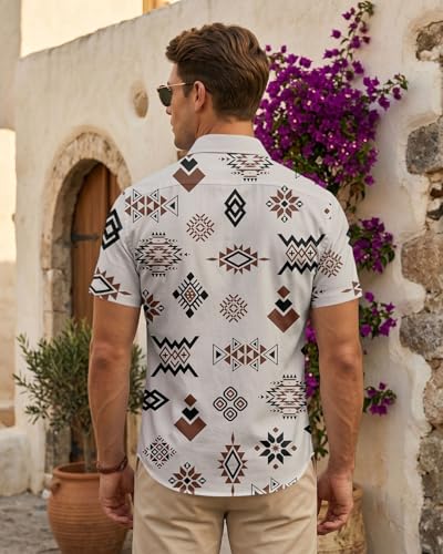 Image of 99TIMORO Fathers Movie Hawaiian Shirt for Men, Characters Button Down Short Sleeve Top, Summer Beach Gifts