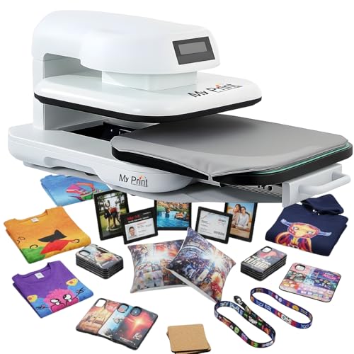 Image of MY PRINT | Heat Press Machine | Heavy Duty Multifunction Sublimation & DTF Printing Machine | T-Shirt Printing Machine | for [DTF] [Sublimation] [Vinyl] Printing Business Supply Product (Gen-1 [15X15 AutoMatic])