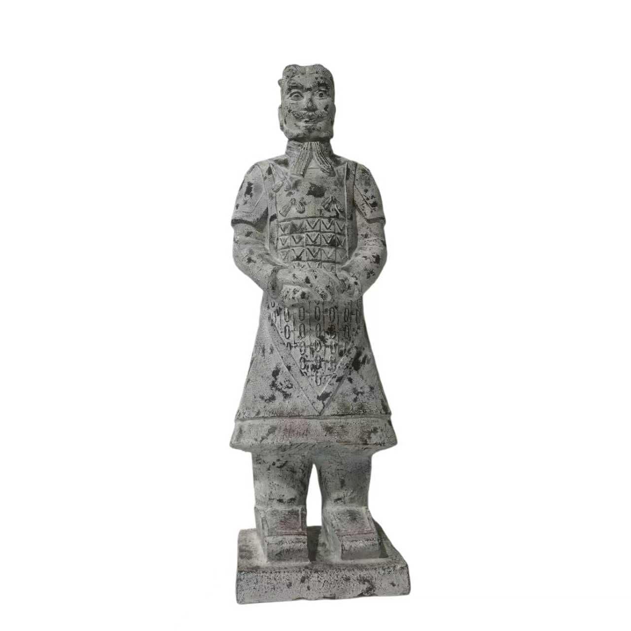 DUPI Estatua Guerrero Xian de Terracota | Figura Decoración Oriental para Jardín, Terraza o Interior | Peso 15 Kg | Altura 120 cm