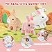 SUQ Bunby - Easter My Realistic Bunny Toy, Interactive Bunny Realistic Bunny - Jumping, Twitching, and Shaking Ears, Bunbi Realistic Bunny, Cute Bunny Toys, Bunny Realistic Bunny Toy (Brown)