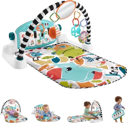 Fisher-Price Baby Playmat Glow and Grow Kick & Play Piano