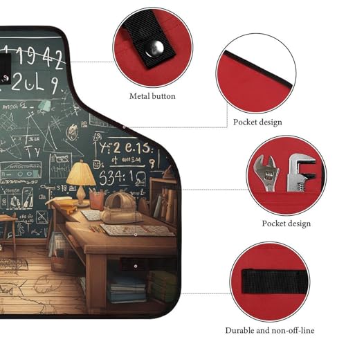 Delantal para taller con múltiples bolsillos y tirantes cruzados miniatura 3