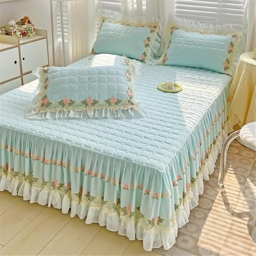 Zestaw poszewek na kołdrę Koreański zestaw pościeli w stylu księżniczki na każdą porę roku 4-częściowy Zestaw pościeli(1.8M Bed Skirt 4pcs)