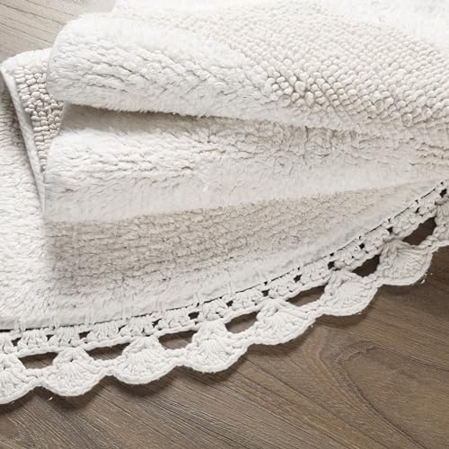 Savi Home Half Circle Bohemian Bathroom Rug with...