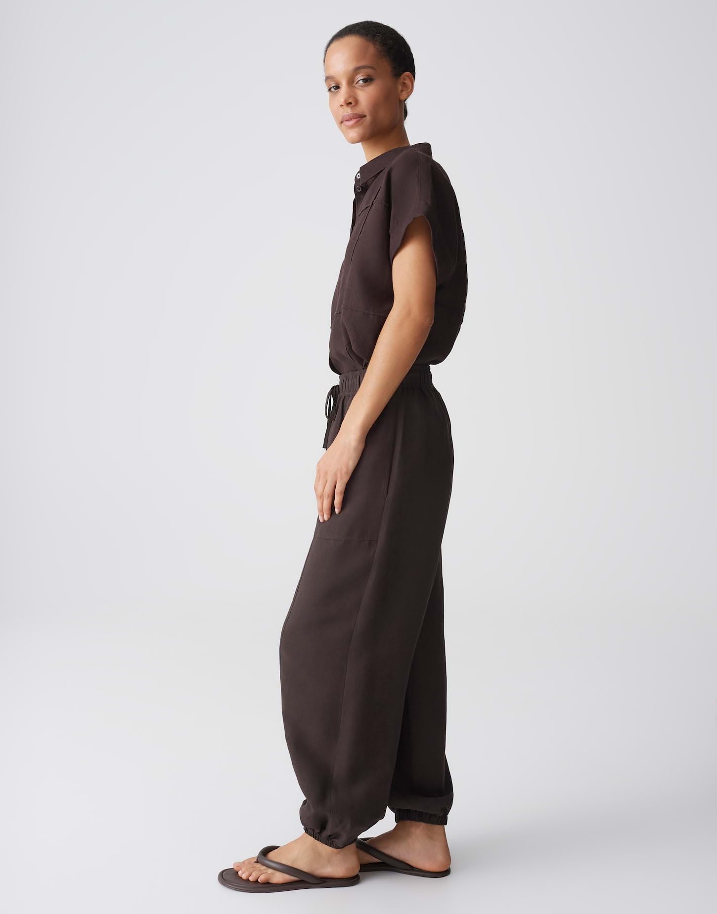 OPUS Damen Jogpants | MYHA Oasis Relaxed City Pants aus Viskose Leinen Mix