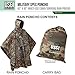 USGI Industries Military Style Poncho | Lightweight Tactical Multi Use Rip Stop Camouflage Rain Poncho | Perfect for Hiking, Hunting, Emergency Tent, Survival (OCP)