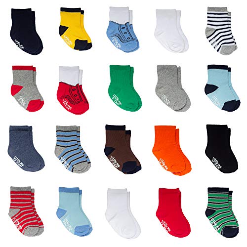 Little Me Infant Socks & Baby Boy Socks, 20 Pairs, 0-12/12-24 Months