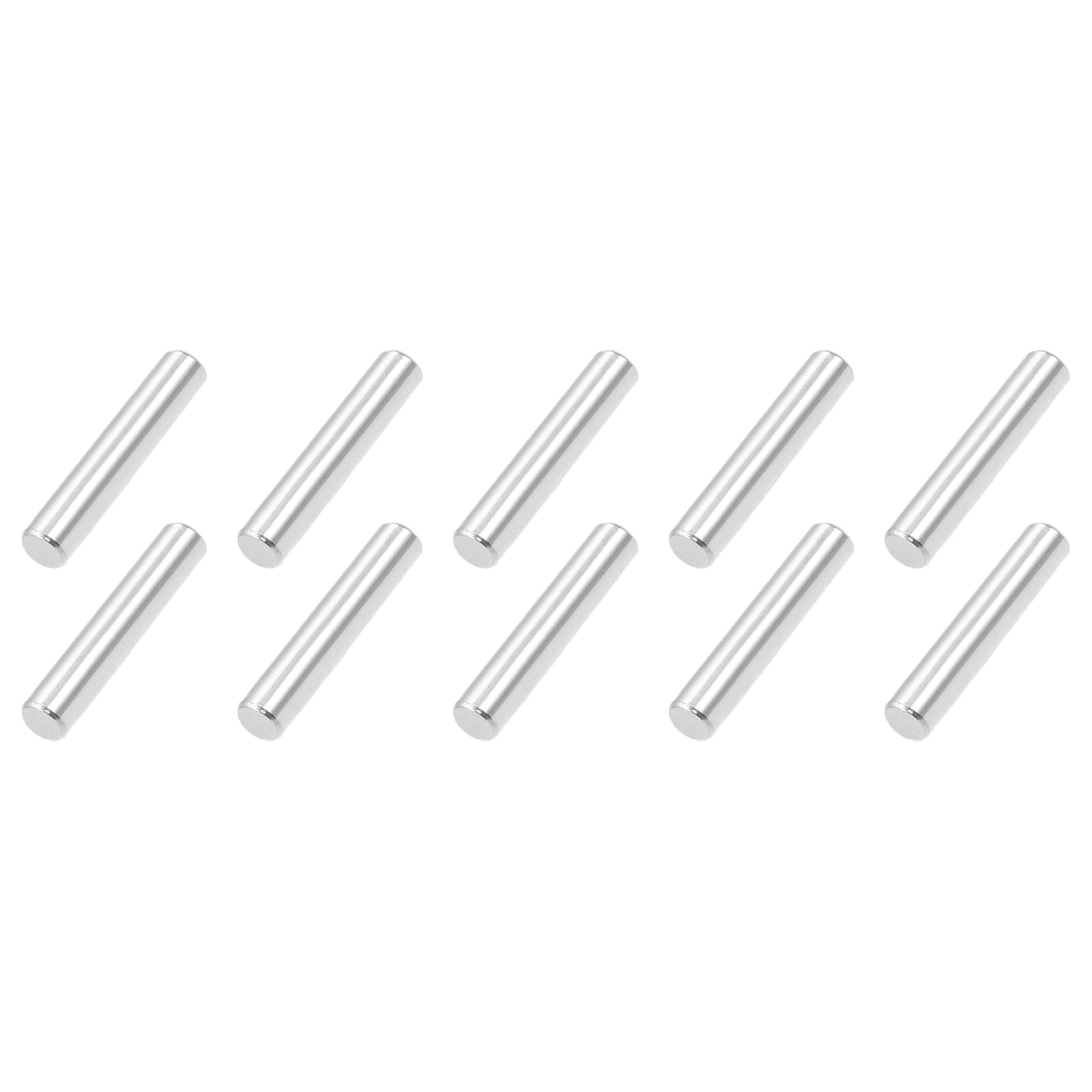 QUARKZMAN 5mm x 30mm Tassello Perni, Acciaio inossidabile x 10pz Cilindrica Perno，Spina Centraggio Perno di Supporto in Metallo per Fissaggio meccanico Industria, [Argentato]