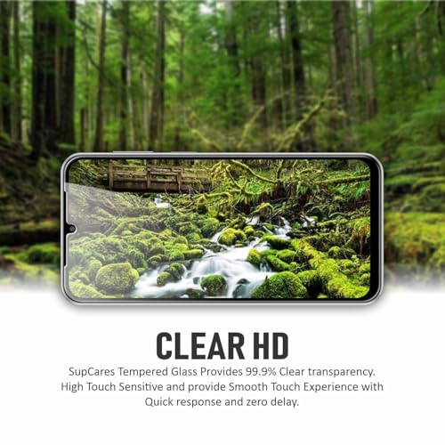 Image of SupCares Tempered Glass for Samsung Galaxy M36, F36, A16, A16, M16 and Galaxy A26 (6.7 Inch) With Installation Kit | Military-Grade Gorilla Screen Protector | Edge to Edge Coverage | Black