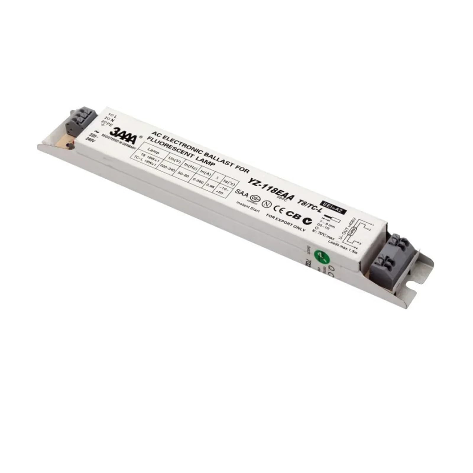 ZMZYELPECB 3AAA YZ-118EAA YZ-218EAA YZ-318EAA One For One T8 Electronic Ballast 18W/20W Fluorescent Tube Rectifier(YZ-318EAA)