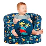 ALIMORDEN Snug-Arch Toddler Couch, Comfy Foam Baby Chair, Ergonomic Toddler Chair with a Snug Embrace Design for Boys and Girls, Dinosaur