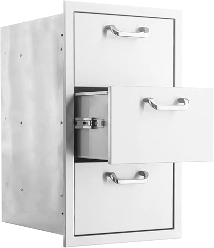 Miniatura 9 de BBQGUYS Signature - Cajón de acceso triple de acero inoxidable de 16 pulgadas - Contempo