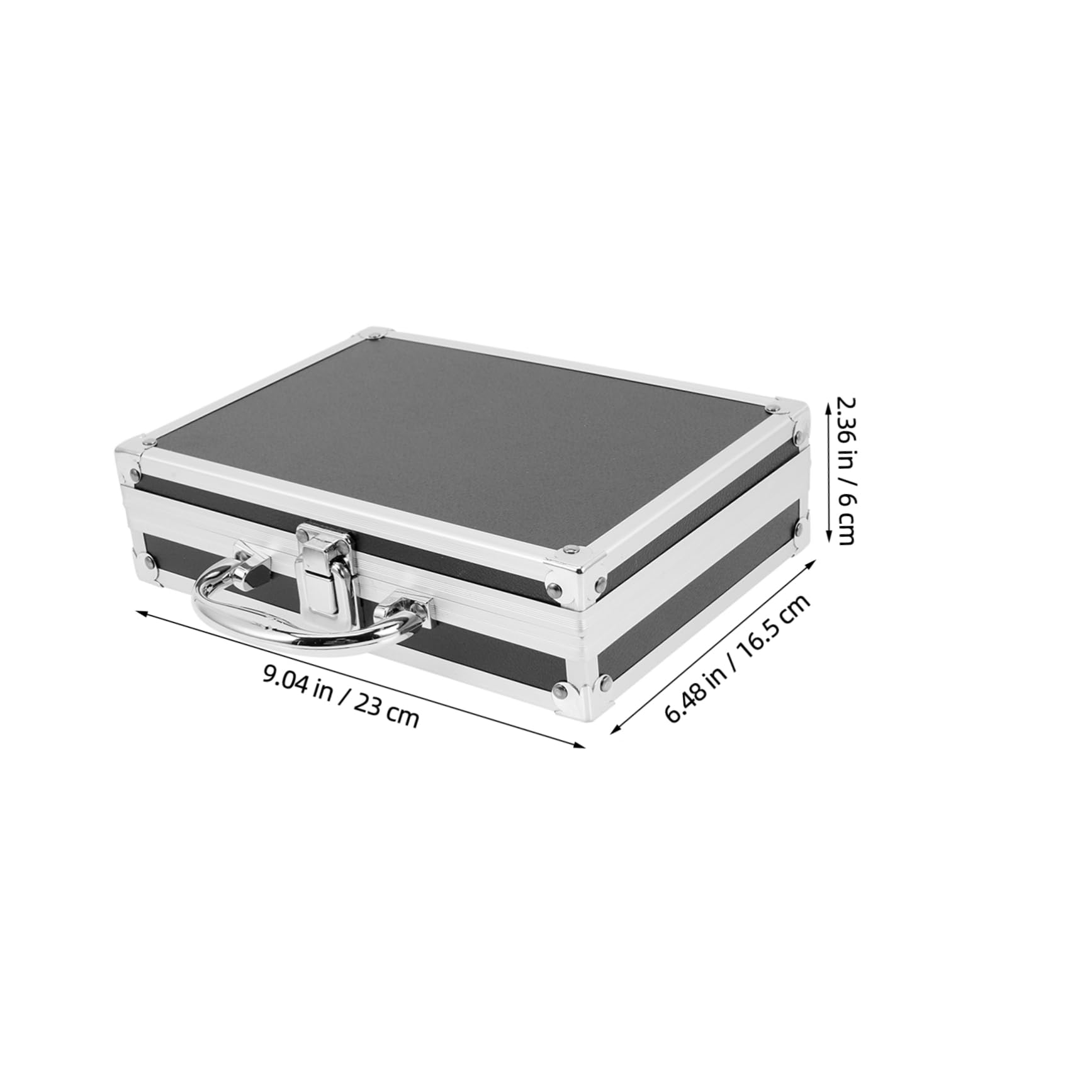 Healeved Portable Makeup Case Mirror Aluminum Tool Storage Box Medicine Organizer for Home Office School