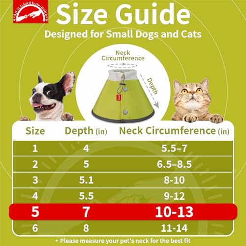 Image of Agape Soft Dog Cone for Small Dogs & Cats, Recovery Collar to Stop Licking | Comfy E-Collar Alternative for Puppies, Adjustable Cloth Cone After Surgery, Protective Neck Cone for Kittens, Washable