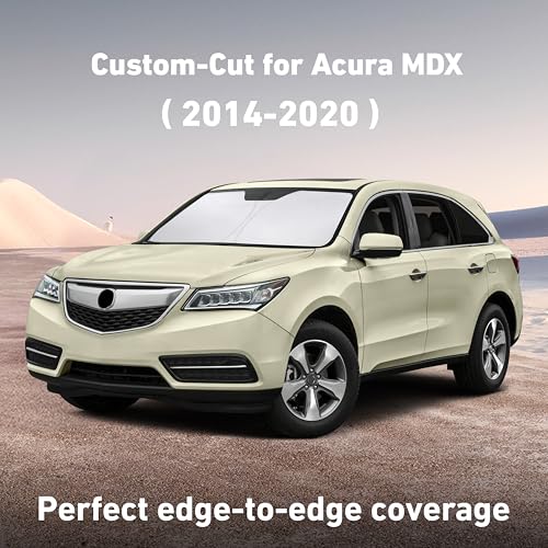 Image of EcoNour Windshield Sunshade Compatible for Acura MDX 2014-2018 2019 2020, Sun Visor for Front Windshield & Window Sun Shade Cover, UV Heat Blocker & Protector, Car Accessories
