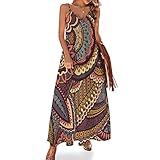 キャミワンピ ワンピース エスニック柄 和風 ペイズリー柄 Vネック レディース ビーチワンピース キャミ ロング マキシ丈 パーティードレス 礼服 体型カバー ゆったり 春 夏 秋 冬オールシーズン プリント 気質