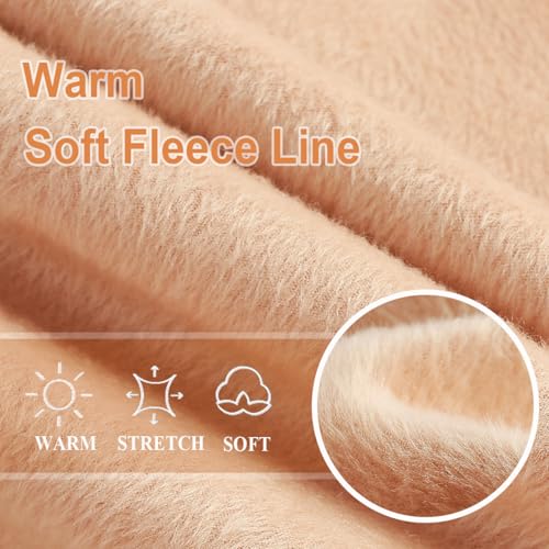 Image of DUCMODA Fleece Lined Tights for Women, Warm Thermal Winter Pantyhose, Soft Opaque Thick Leggings