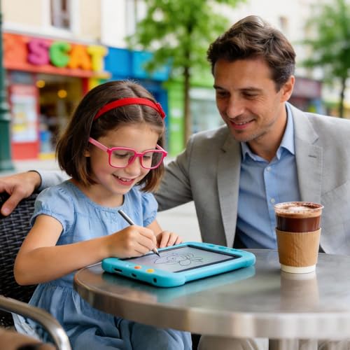 Image of Ultra-Light Blue Light Blocking Glasses with Case for Kids and Teens,Anti Eyestrain &UV400