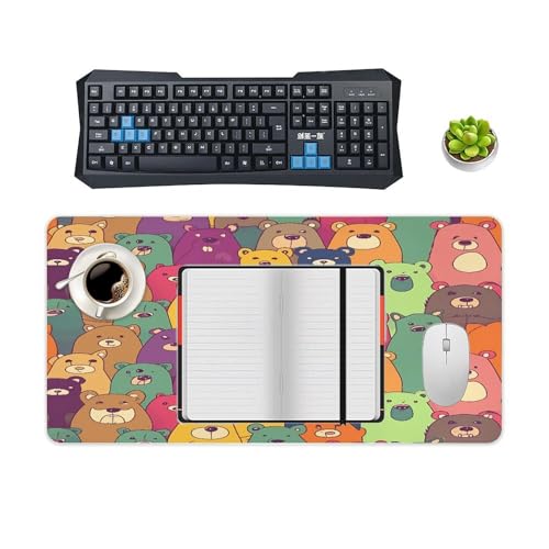 Colorful Bears Desk Mat Pad Grande de Goma Antideslizante miniatura 4