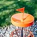 Get Out! Disc Golf Basket Set Tabletop - Portable Mini Disc Golf Baskets with 5 Multi-Colored Discs - 30in Practice Cage Net - Indoor Outdoor Multi-Player Miniature Sport Disc Golf Hole Lawn Games