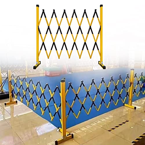 Expandable Barricade Metal Barrier Gate Expandable for Kindergarten, Heavy-Duty School Mobile Barricade System for External& Internal, Retractable Guardrail Fence(1.2mx 4m)