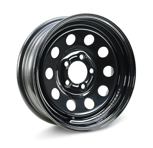 LIBRA 15 x 5 Trailer Wheel 5 Lug on 5 Bolt Pattern Black Mod -17027