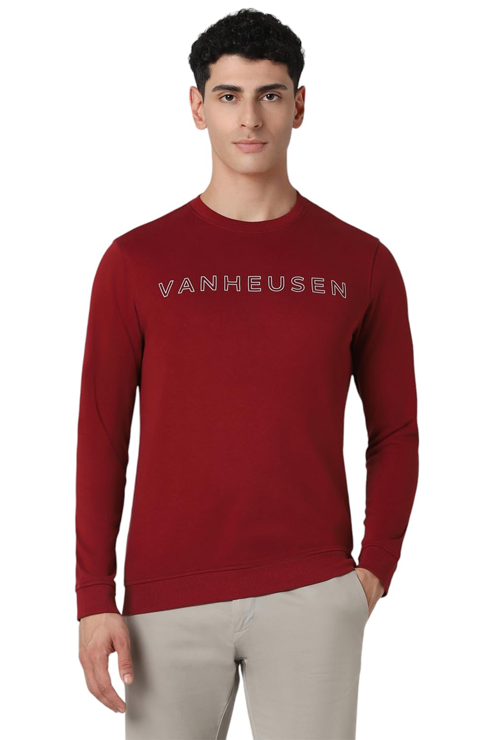 van heusen Men's Crew Neck Full Sleeve Sweatshirt | Everyday Essential |Versatile Styling-picture-10