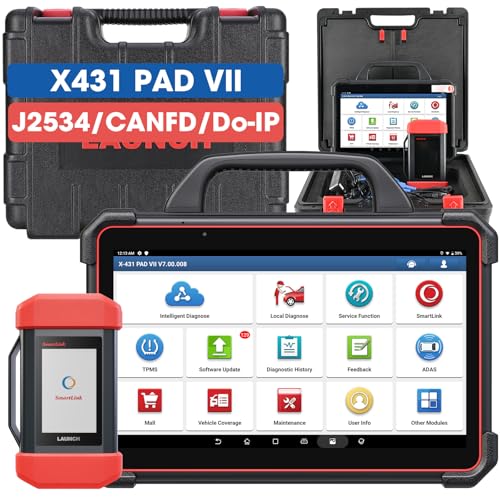 LAUNCH X431 PAD VII ELITE OBD2 診断機 日本語 車用特定整備スキャンツール J2534/CANFD/Do-IP対応 ECUプログラミング ECUオンラインコーディング 60以上リセットサポート機能 アクティブテスト トポロジ