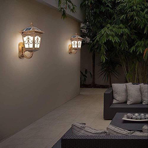 Lampe murale extérieure villa haut de gamme avec diffuseur en verre robuste - 7