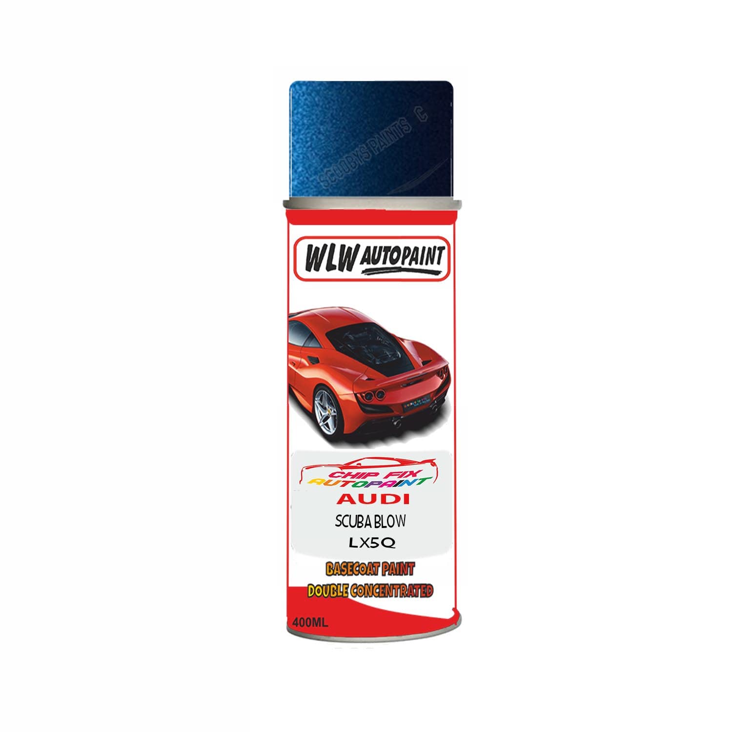 SCOOBYS PAINTS BACK IN THE MIX Basecoat Aerosol Spray Paint For Audi A5 Sportback Scuba Blue 2010-2018 Code Lx5Q