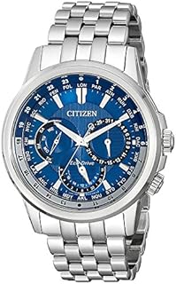 Citizen Men's Eco-Drive Calendrier Classic Watch in Stainless Steel, Blue Dial (Model: BU2021-51L)