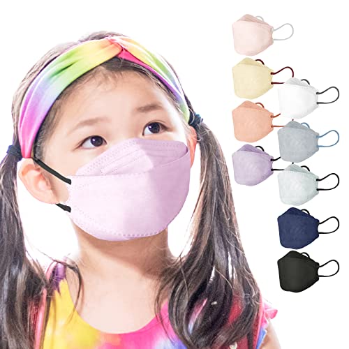 kaitou こどもマスク キッズマスク 不織布 マスク 3D立体マスク バイカラー 血色 カラー 平ゴム 柔らかい 耳痛くない 20枚 ラベンダー