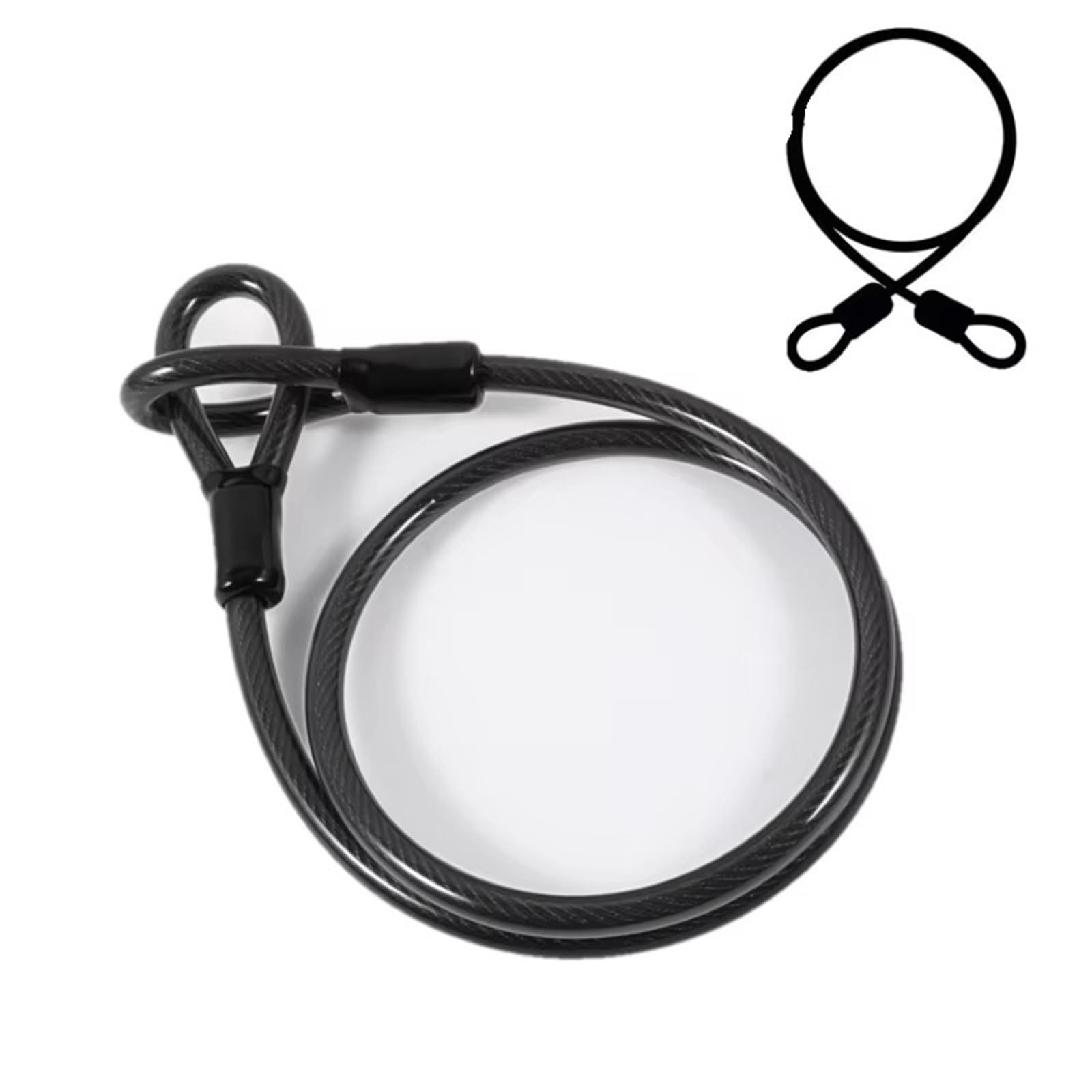 Motorcycle Handlebar Lock Alloy Steel U Lock Portable MTB Road Motorcycle Strength Anti-Theft Safety Padlock Motorbike Lock Security(Only Black Cable)