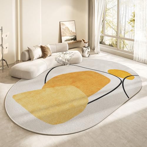 Tapis ovale salon moderne grande surface chambre 100x160cm