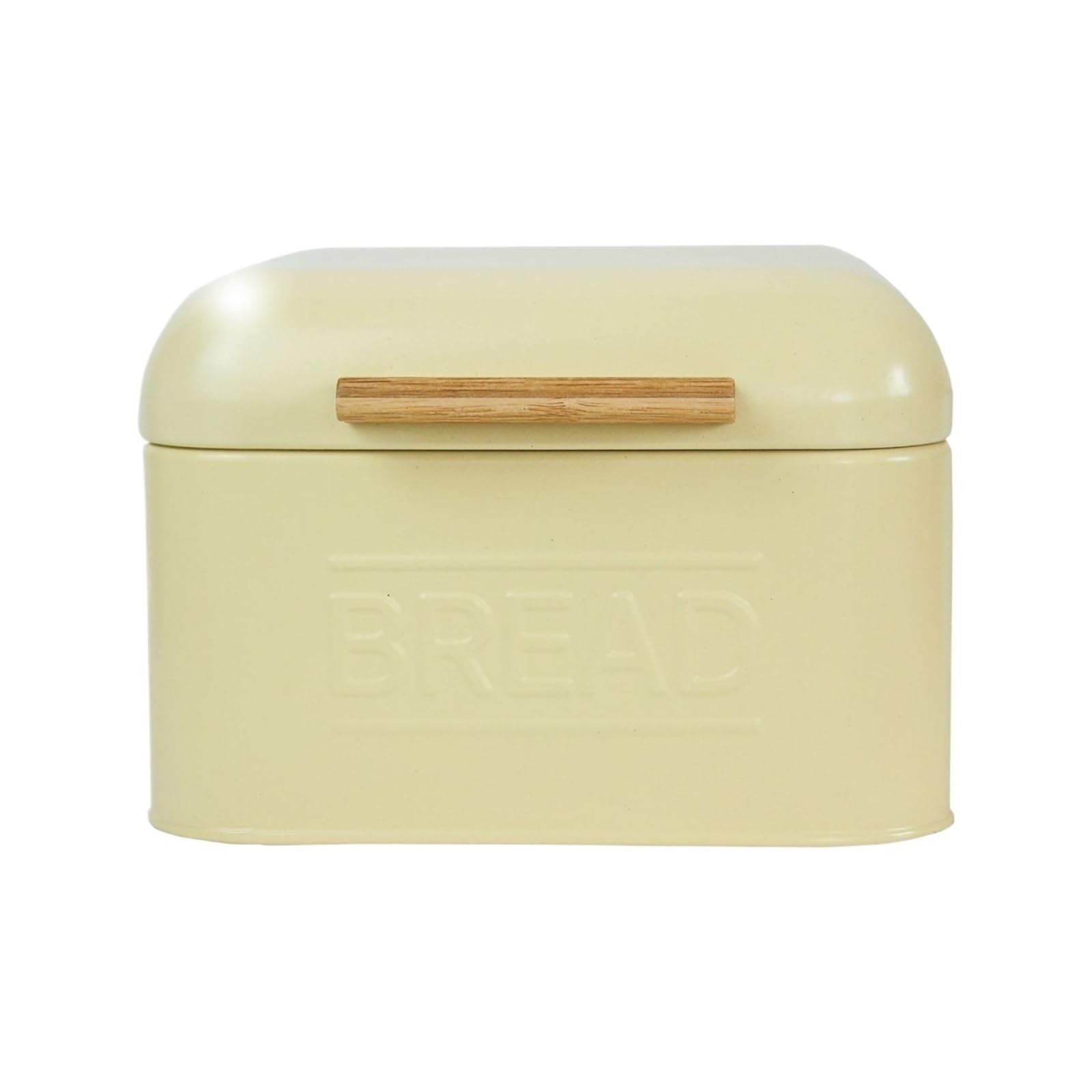 LUYSGBXR Bread Bin Iron Bread Storage Box Food Container Snack With Lid Retro Countertop Pastry Kitchen(Light yellow)