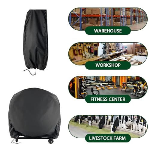 Image of Industrial Fan Cover, 600D Oxford Heavy Duty Outdoor Cover, Waterproof & Dustproof Fits Up to 30 inch High-Velocity Movement Drum Fan All-weather Protection