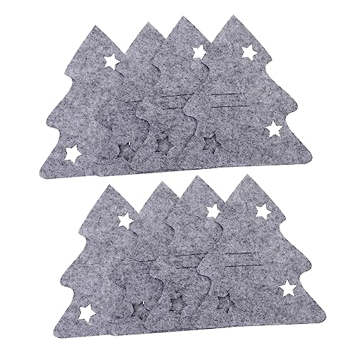 Alipis 8 Piezas Bolsa De Vajilla De Navidad Calcetines De Navidad Cubiertos Bolsas Bolsa De Cubiertos De Navidad Bolsa Porta Cubiertos Oro Rosa Banquete Tela De Fieltro Sombrero De Ala