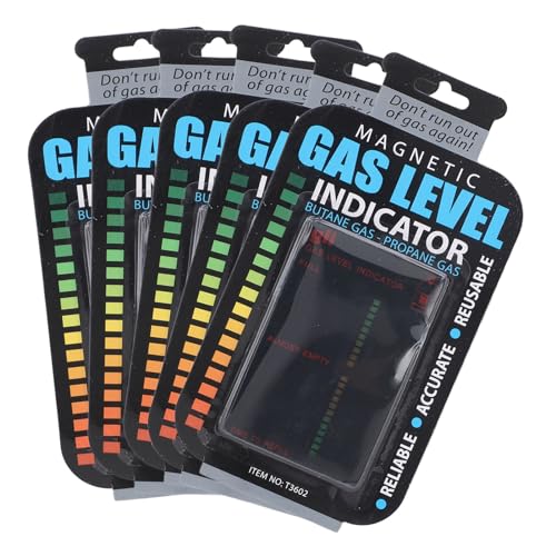 Msiud Propane Gas Level Indicator, 5Pcs Reusable Propane Fuel Level Indicators, Magnetic LPG Tank Gauge for Propane Butane Bottles, for Grill Heater Camping