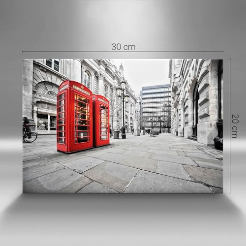 Toile cabines téléphoniques Londres 30x20 cm pour masquer un mur vide