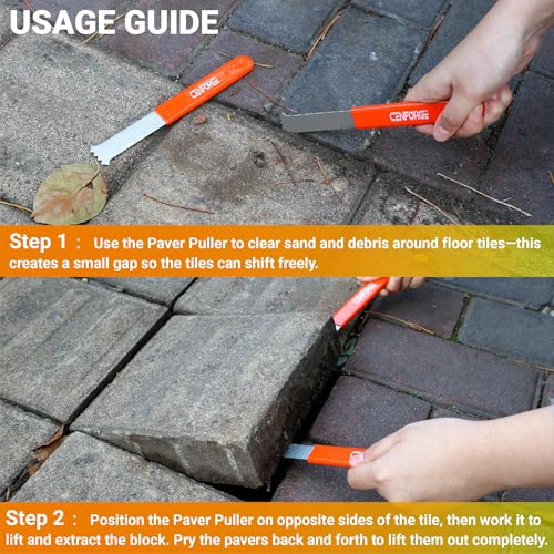 2-Pack Galvanized Steel Paver Extractor