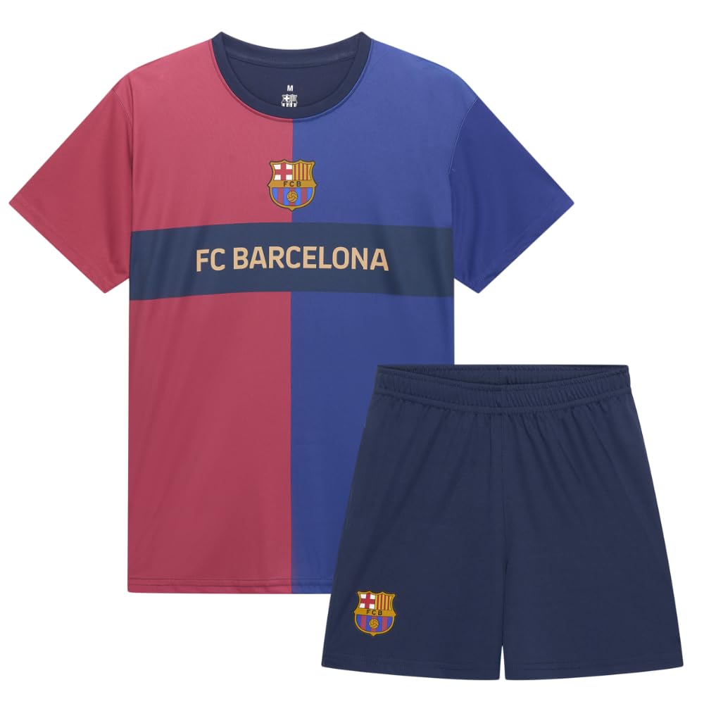 Strój Domowy Dla Dzieci FC Barcelona - Sezon 2024/2025 - Rozmiar 116 do 164 - Koszulka i Spodenki Piłkarskie - Chłopcy i Dziewczęta