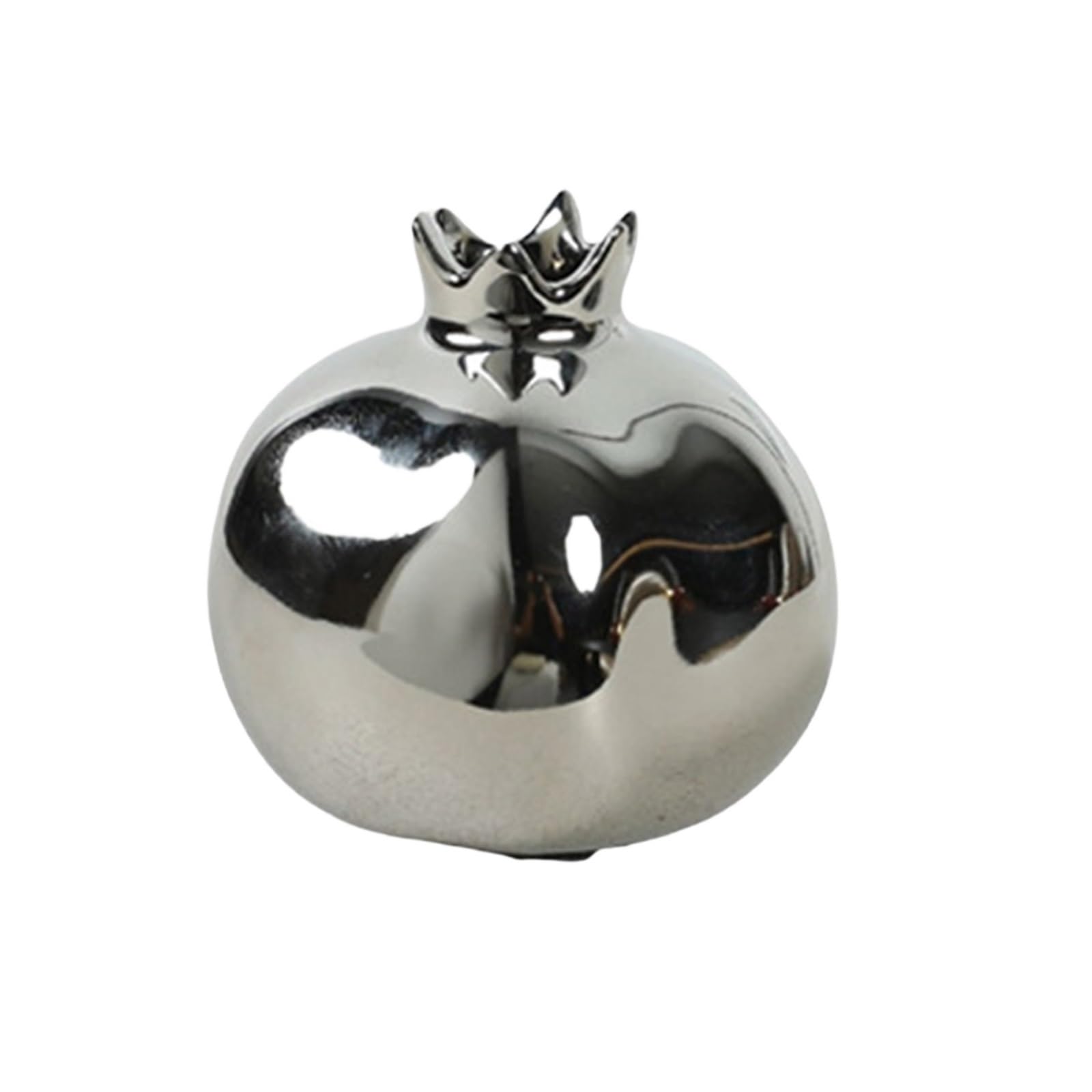 Flower Holder Classic Vase Fruit Shaped Ceramic Desktop Decorations For Centerpiece(Silver)