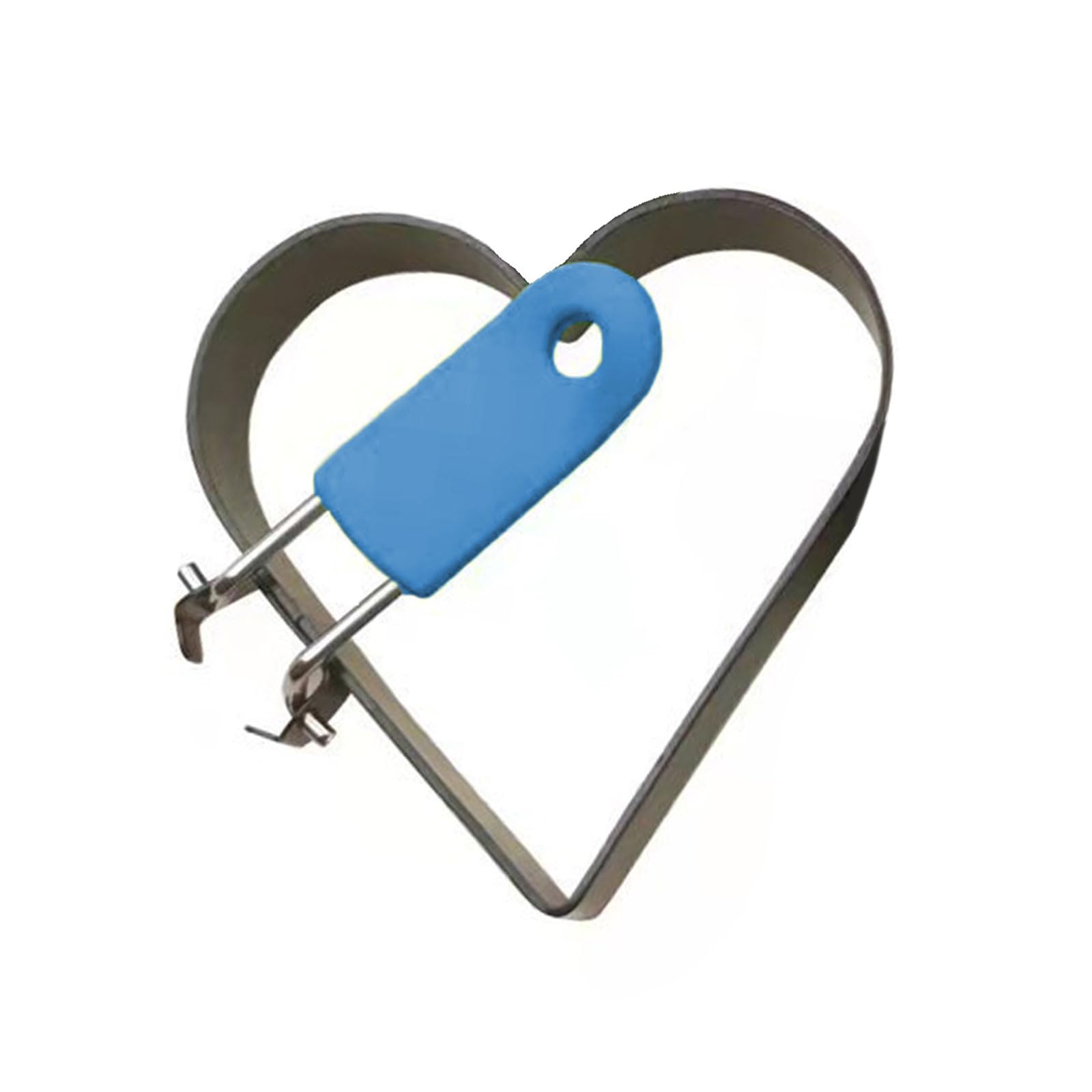 Uqezagpa Efficient Nonstick Heart Eggs Rings Molds with Silicones Handle Ideal for English Muffins and Breakfast Burgers Omelets Rings