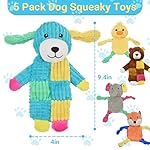 5Pcs Squeaky and Crinkle Dog Toys for Large, Medium, and Small Dogs - Puppy Toys to Keep Them Busy - Great Value Bundle - Image 3
