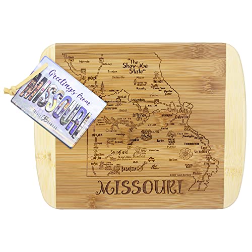 Image of Totally Bamboo A Slice of Life Missouri Engraved Map Cutting Board